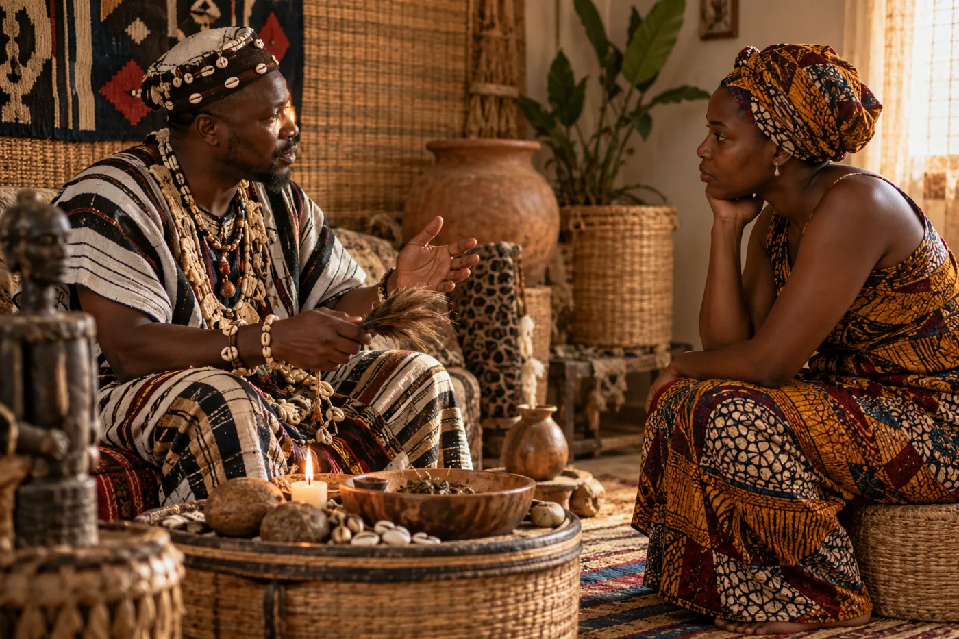 Illustrative traditional spiritual setting