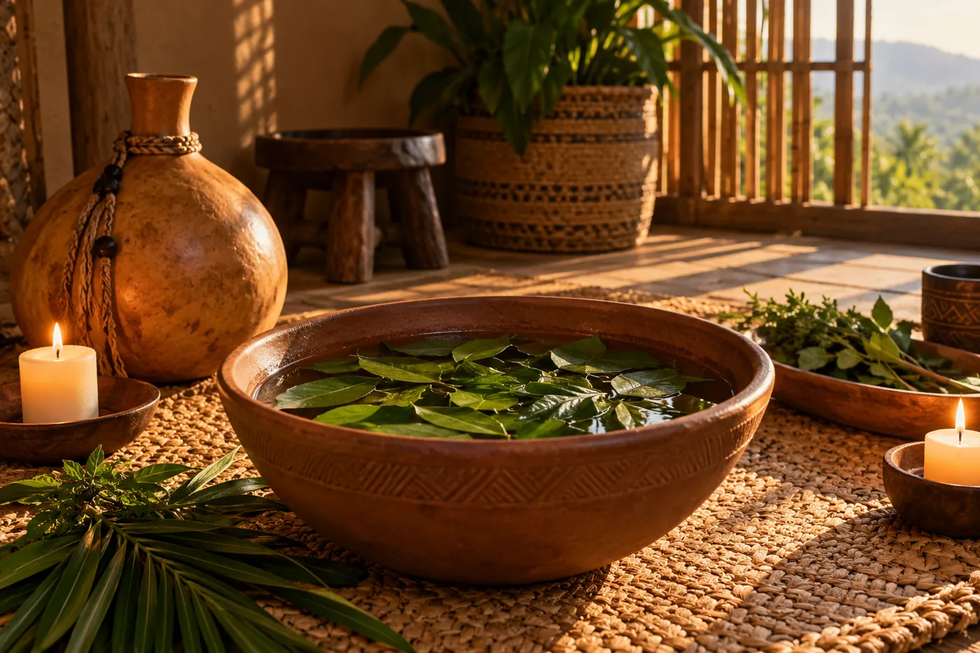 Illustrative traditional spiritual setting