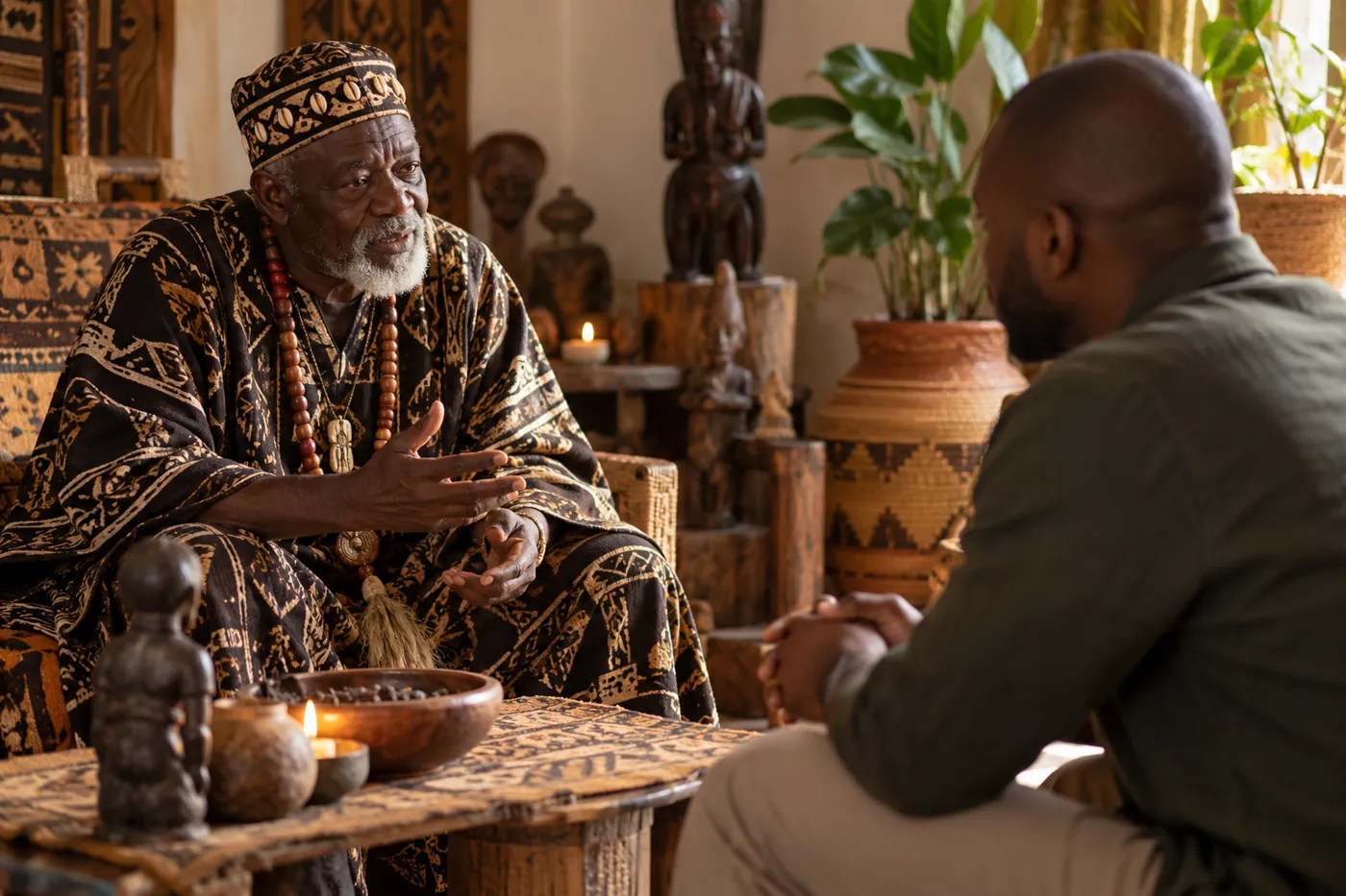 Illustrative traditional spiritual setting